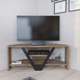Hanah Home Soporte de TV Karin - Nogal y Negro